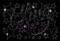 Stars Sheet AB Rhinestone Transfer