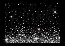 Sparkles Mix Size Fade Ombre AB Rhinestone Sheet Transfer