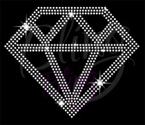 Large Diamond 4mm Rhinestone Transfer