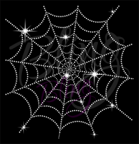 Spiderweb Large Rhinestone Transfer