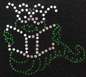 Bookworm Rhinestone Transfers Bling