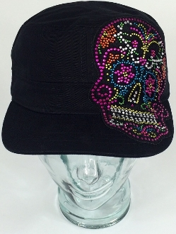 Candy Skull Pink Patch Hat