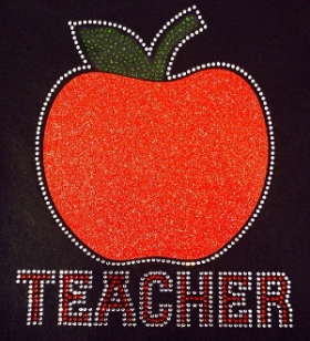 Teacher Glitter Apple