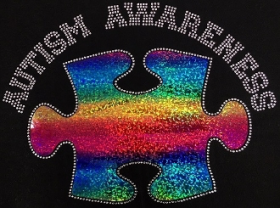 Autism Awareness With Hologram Vinyl