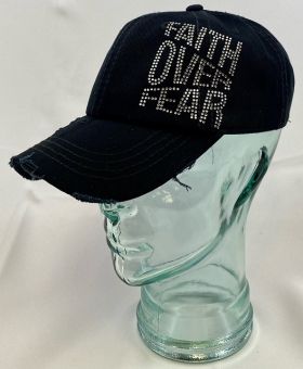 Faith Over Fear-Distressed Vintage Cotton Hat