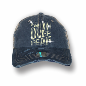 Faith Over Fear Vintage Mesh Trucker Hats