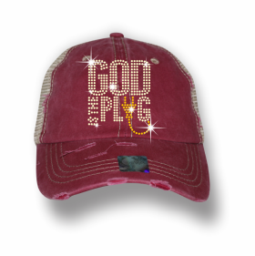 God Is The Plug Vintage Mesh Trucker Hats