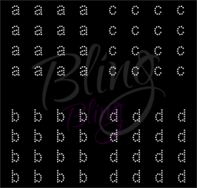05'' Arial Sets Of 16 Letters Lower Case In Color