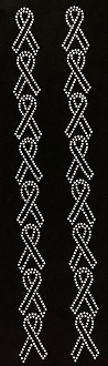 Ribbons Set Sleeve/Pants Hot Fix Rhinestone Transfer Bling iron On Wholesale