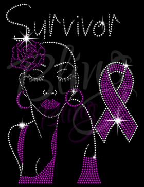 Survivor Breast Cancer Rhinestone Transfer RT-2783
