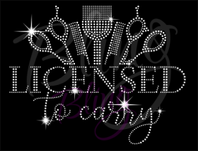 Licensed To Carry Rhinestone Transfer Hot Fix Bling Iron On Wholesale RT-2876