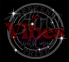 Weekend Vibes Rhinestone Transfer Hot Fix Bling Iron On Template Wholesale RT-2994