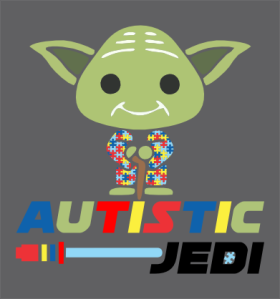 Autistic Jedi Hot Fix digital print transfers iron on wholesale