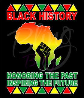 Black History Honoring The Past Digital Print Vinyl Transfer Hot Fix Bling Iron On Wholesale VRT-0183