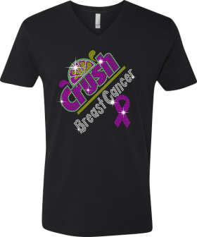 Crush Breast Cancer Bling T-Shirt