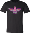 Wonder W Pink Breast Cancer Bling T-shirt Rhinestones Wholesale 