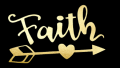 Faith Arrow HTV Soft Metallic