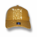 Faith Over Fear Bling Rhinestones Vintage Mesh Trucker Hats Wholesale