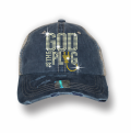 God Is The Plug Bling Rhinestones Vintage Mesh Trucker Hats Wholesale