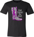 Give Cancer The Boot Bling T-Shirt Rhinestones