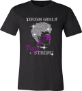 Tough Girls Fight Strong Bling T-shirt rhinestones