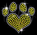 Heart Paw Print In Colors