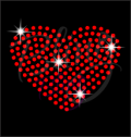 Heart Rhinestone Transfer Hot Fix Bling Iron On Wholesale