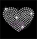 Heart Rhinestone Transfer Hot Fix Bling Iron On Wholesale