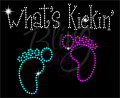 What\'s Kickin Rhinestone Transfer Hot Fix Bling Iron On Wholesale