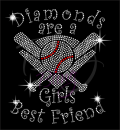 Diamonds Are...With Ball And Bats Rhinestone Transfer Hot Fix Bling Iron On Wholesale