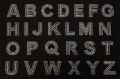 1.5'' Arial Letters Sets Of 3 Of The Same Letter Hot Fix Rhinestone Transfer Bling iron On Wholesale