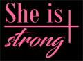 She Is Strong Vinyl Transfer Hot Fix Bling Wholesale Iron On TV-0185