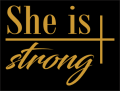 She Is Strong Vinyl Transfer Hot Fix Bling Wholesale Iron On TV-0185