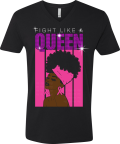 Fight Like A Queen Breast Cancer Bling T-shirt Rhinestones Wholesale 